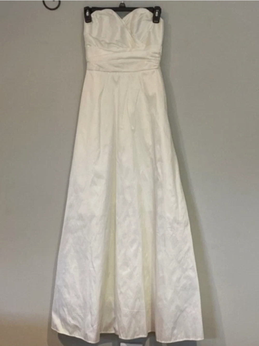 jim Hjelm Strapless White A-Line Dress with pockets size 4 nwot